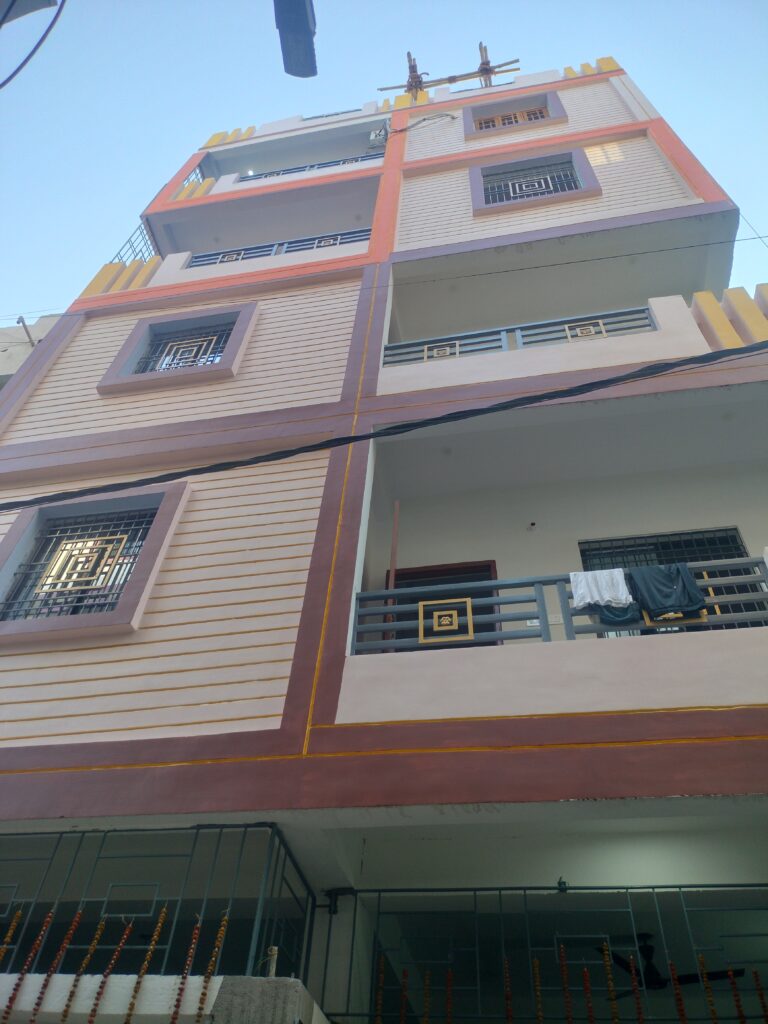 front elevation at best boys hostel in Boring Road