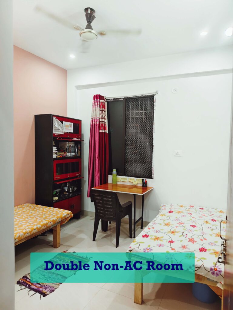 Double Non-AC Room at Best Hostel in Boring Road, Patna - AtoZ Care Boys Hostel