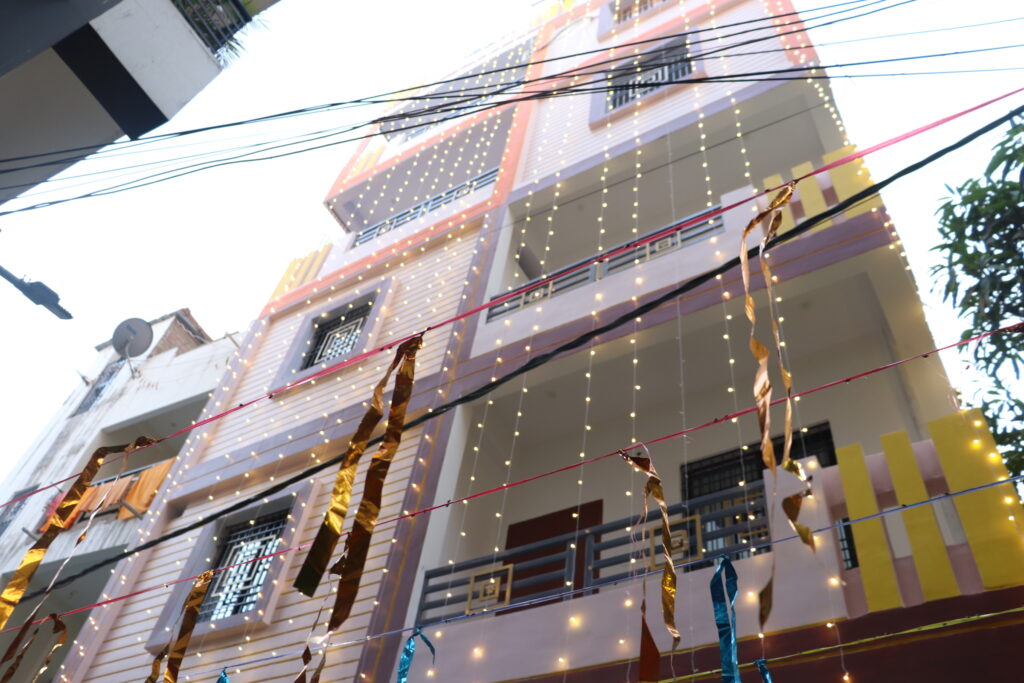 Front building 3 of Best Boys hostel in Boring road, Patna