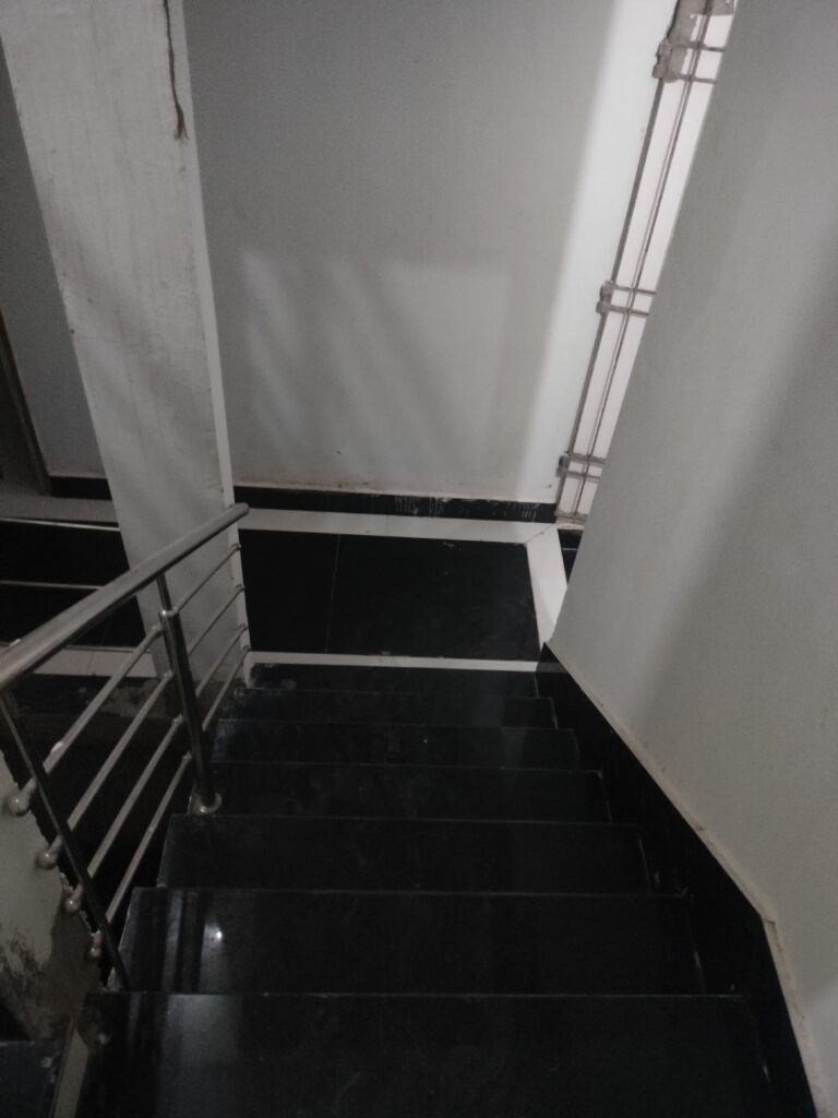 stairs at best hostel in boring Road, Patna
